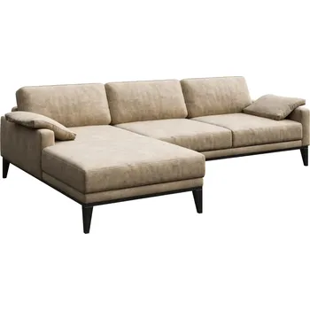 Pohovka Béžová látková rohová pohovka MESONICA Musso, levá, 248 cm