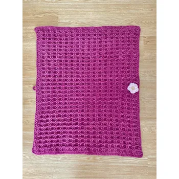 Háčkovaná deka do kočárku (70x90cm)