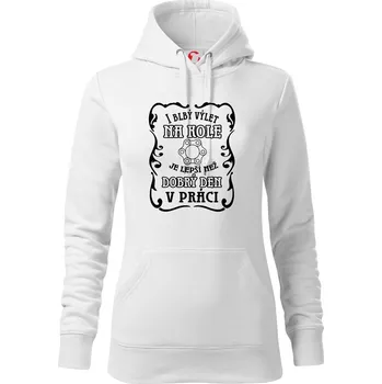 Dámská mikina I blbý výlet na kole - Mikina dámská Cape s kapucí - S ( Bílá )