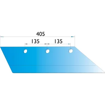 Pracovní nůž Pluhové ostří levé na pluh Lemken, Ostroj 20" typ SB56L horní délka 405 mm AgropaGroup