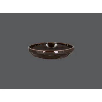 Talíř RAK Porcelain RAK Talíř řezaný hluboký 20 cm – hnědá | RAK-STCDP20GCL