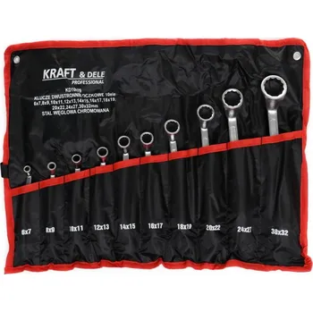 Autoklíč Kraft&Dele Očkové klíče 10ks v textilním obalu KD10929