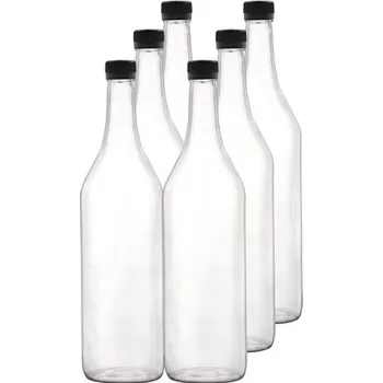 Láhev Lahev se šroubovacím černým víčkem 1000 ml 6 ks