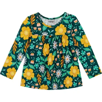 Dívčí tunika NANAI KVĚTY zelená Velikost: 116