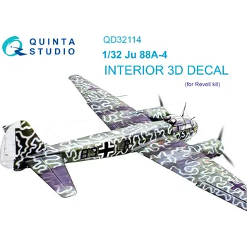 Plastikový model Quinta studio 1/32 Ju 88A-4 3D-Printed&col.Interior (Revell)