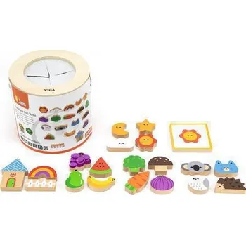 Hračka pro nejmenší Viga Dřevěná hra Chytni a najdi