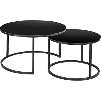 Konferenční stolek Konferenční stolek Signal kulatý 80 x 80 x 45 cm černý