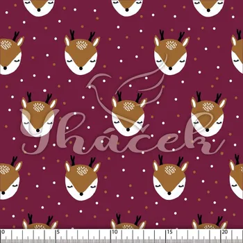 Zakázkový tisk, softshell, kočárkovina... Koloušek a puntíčky na fialové Látky k tisku: Microfirba