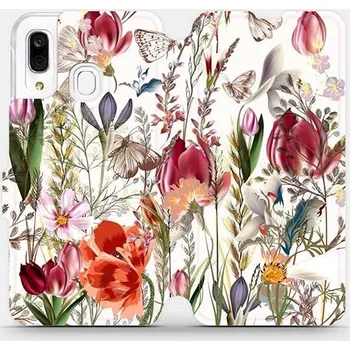Pouzdro na mobilní telefon Flip pro Samsung Galaxy A40 rozkvetlá louka
