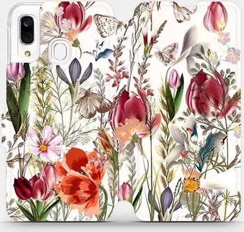 Pouzdro na mobilní telefon Flip pro Samsung Galaxy A40 rozkvetlá louka
