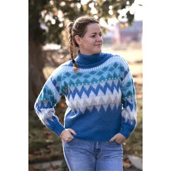 Dámský svetr Svetřík s rolákem JM91607 Itálie barva: černá