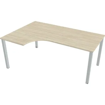 Kancelářský vozík HOBIS kancelářský stůl tvarový, ergo pravý - UE 1800 60 P, akát + doprava zdarma