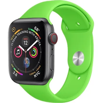 Řemínek na hodinky AW Jednobarevný řemínek na Apple Watch - Zelený Šířka uchycení řemínku: 38/40/41/42mm, Délka řemínku: Dámský - S/M (12 - 18cm), Barva: Zelený IR-MJ01-061
