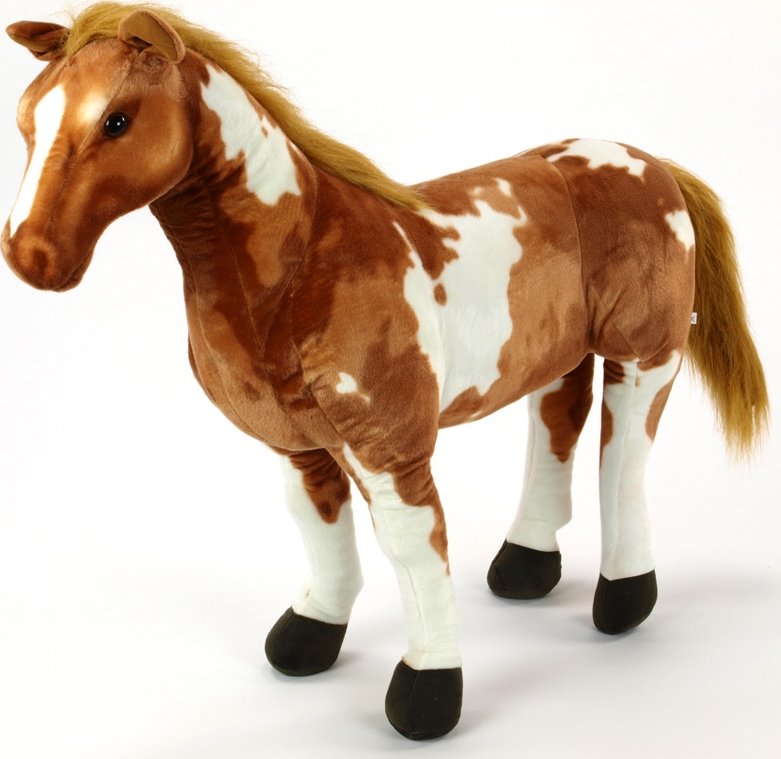 Krásný plyšový koník American paint, mazlíček dětí, 65cm