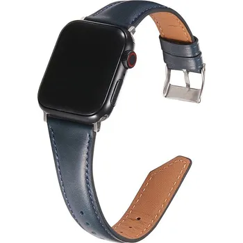 Řemínek na hodinky Kožený COLORFULL SLIM řemínek na Apple Watch - Modrý Šířka uchycení řemínku: 44/45/46/49mm, Barva: Modrý IR-AWKRTS12