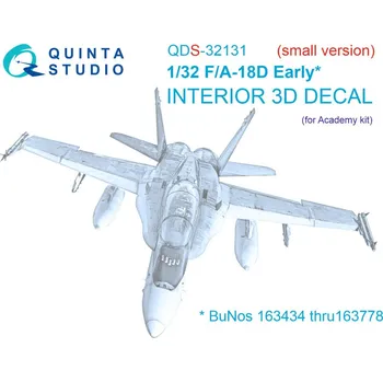 Plastikový model Quinta studio 1/32 F/A-18D Early 3D-Printed&col.Interior SMALL