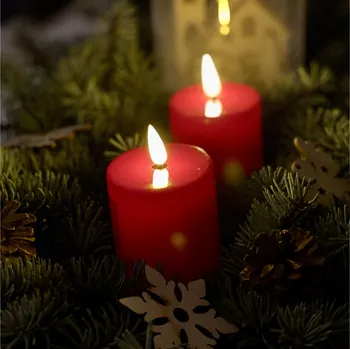 Svíčka LED svíčka 6 x 9 cm bílá