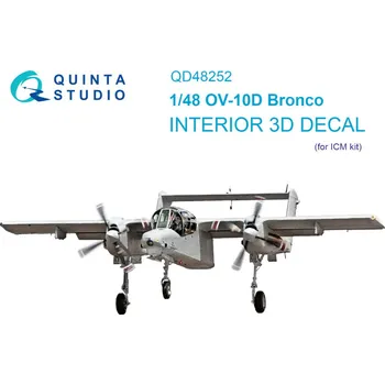 Plastikový model Quinta studio 1/48 OV-10D Bronco 3D-Printed&col.Interior (ICM)