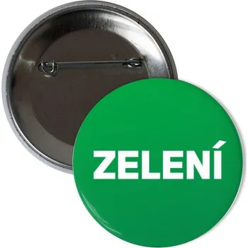 Odznáček s potiskem Placka "Zelení"