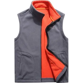 Pánská softshellová bunda Pánská kožešinová vesta na zip s kontrastní podšívkou Barva: Šedá, Velikost: S