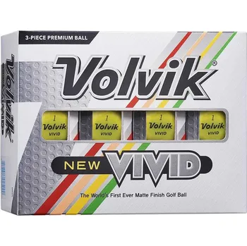Golfový míček Volvik Vivid golfové míčky, žluté