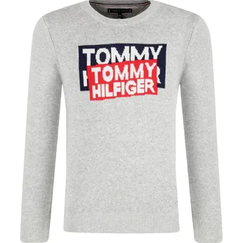 Pánský svetr Tommy Hilfiger Svetr | Barva:šedý | Velikost:128