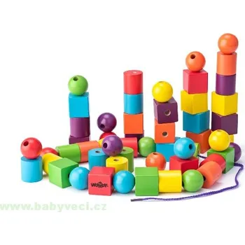 Dřevěná hračka Maxi navlékací korále