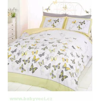 Povlečení Dětské povlečení mapa světa se zvířátky > varianta žlutý