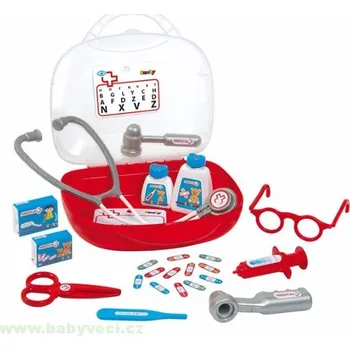 hrací stolek Dětský lékařský kufřík Smoby > varianta červeno-průhledný
