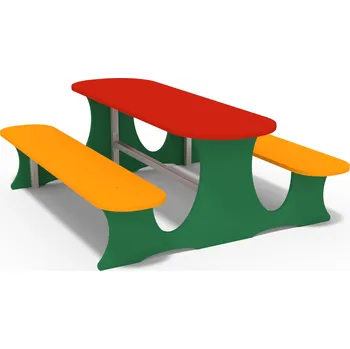Doplněk pro dětské hřiště Piknikový stolek s nerezovou konstrukcí