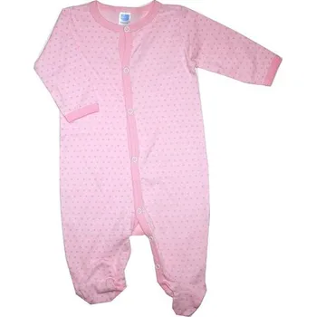 Dětská móda Kojenecký overal dětský na spaní s potiskem růžové
