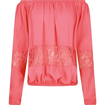 Dámské oblečení GUESS JEANS Halenka VIOLA | Barva:růžová | Velikost:XS