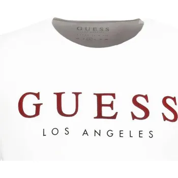 Pánské tričko GUESS JEANS Tričko s dlouhým rukávem ORIGINAL | Barva:bílý | Velikost:XXL