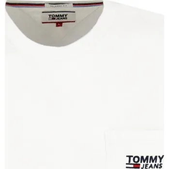 Pánské tričko Tommy Jeans Tričko TJM LOGO POCKET | Barva:bílý | Velikost:L