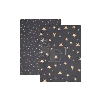 Výtvarný papír Karton, kreativní papír černý s hvězdami 25x35cm 300g 1 list, SMT Creatoys