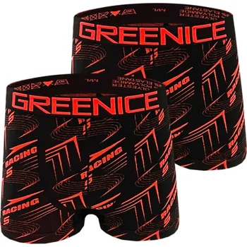 Boxerky Bezešvé boxerky Greenice - Racing ( 2 ks v balení ) Barva: Černá, Velikost: M/L