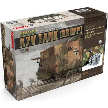 Plastikový model Meng 1/35 German A7V Tank (Krupp) & Engine