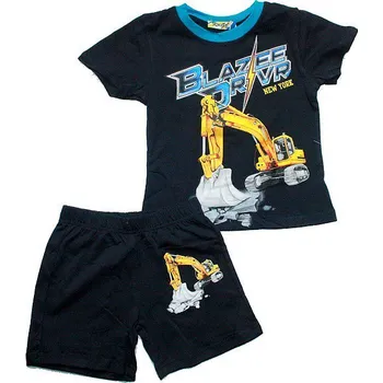 Dětské chlapecké pyžamo, letní komplet 5964 černé - 674/1 vel. 98