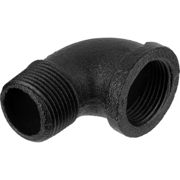 Šatní skříň Walteco Rusticline koleno 3/4", 90°, F/M, RT-23, černé