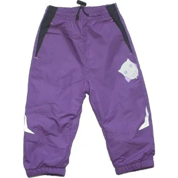 Dětské a kojenecké oteplené kalhoty fialové 80
