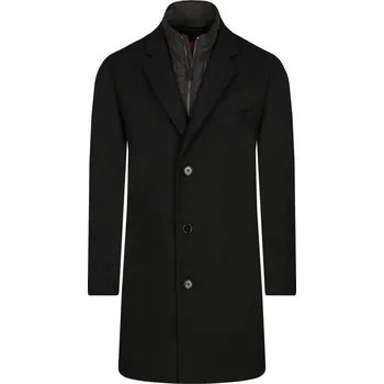 Pánské oblečení HUGO Vlněný kabát Milogan2041 | Barva:černý | Velikost:48