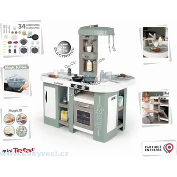 Hračka Kuchyňka elektronická s bubláním v hrnci Tefal Studio XL Bubble 360° Smoby s funkčními spotřebiči a potravinam
