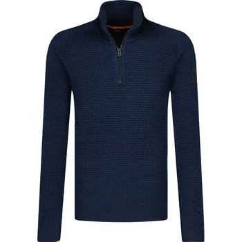 Pánský svetr BOSS CASUAL Svetr Akromos | Barva:tmavě modrá | Velikost:L