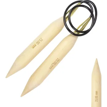 Jehlice KnitPro Jumbo Birch 25mm 80cm (KnitPro Jumbo Birch kruhové jehlice 25mm 80cm)