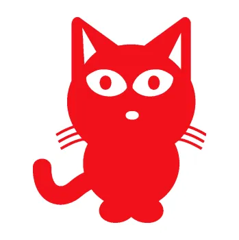 Samolepící dekorace SAMOLEPKA Kočka 034 pravá (10 - červená) NA AUTO, NÁLEPKA, FÓLIE, POLEP, TUNING, VLASTNÍ TEXT, TISK, AUTOSAMOLEPKY.cz, POLEPY, OBRÁZEK, LOGO, SAMOLEPKY