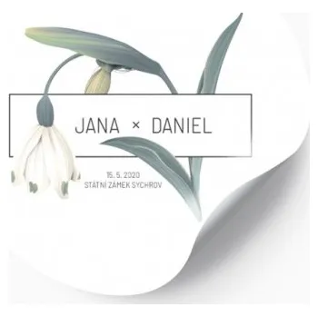 Svatební dekorace Svatební nálepka bledule