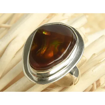 Prsten Ohnivý achát prsten Ag 925/1000 7g vel.54