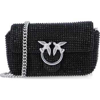 Kabelka Pinko Crossbody kabelka LOVE TINY NIGHT s přídavkem kůže | Barva:černý | Velikost:OS