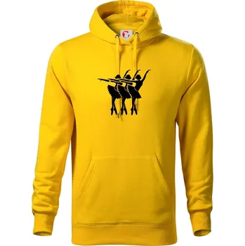 Pánská mikina Tři baletky - Mikina pánská Cape s kapucí - 4XL ( Žlutá )