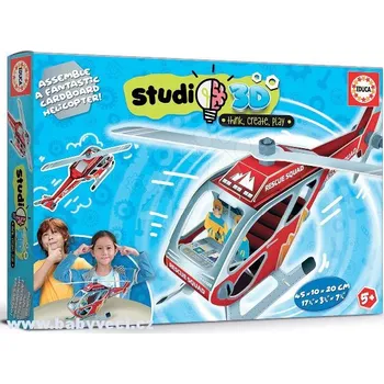 Puzzle dopravní prostředky Helicopter 3D Studio Educa s plastovými šrouby > varianta helicopter